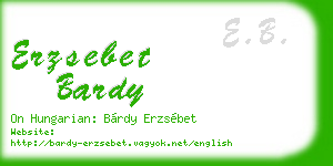 erzsebet bardy business card